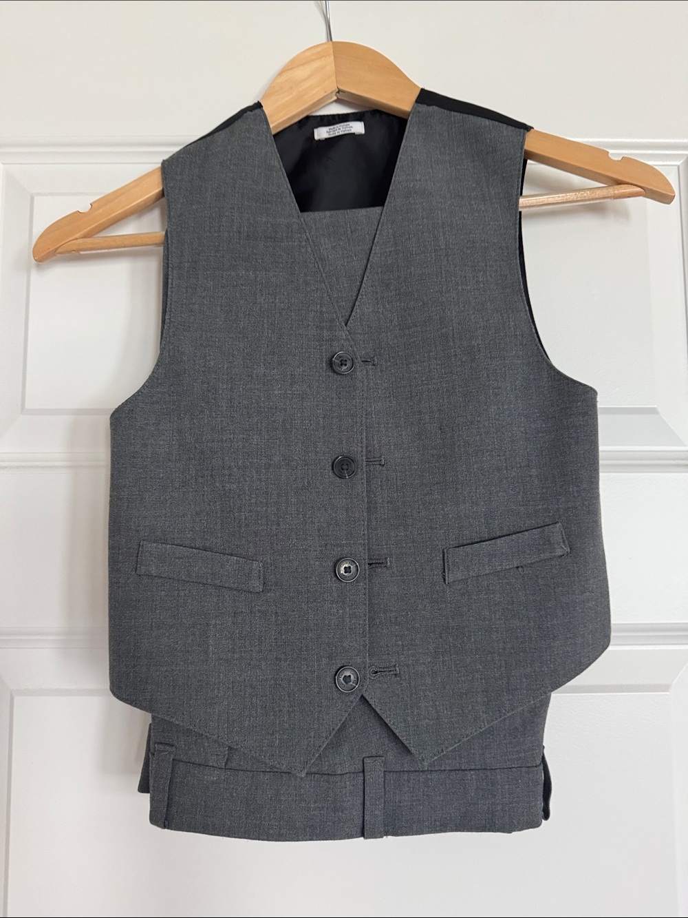 Calvin Klein Boy’s Size 8 Dress Vest & Pants- Charcoal Color